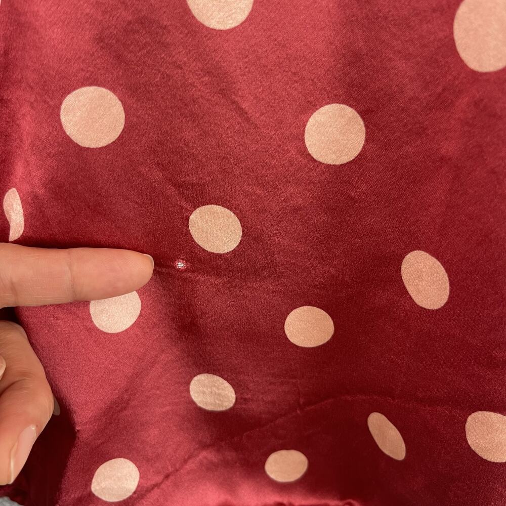 Vintage Betsey Johnson Silk Dress Womens Small Pink Polka Dot Retro Whimsy USA - Picture 14 of 16